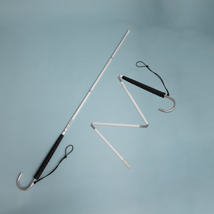 Ambutech aluminium crook handle folding long cane