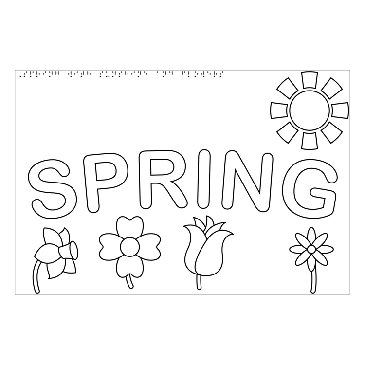 Tactile colouring pack – spring