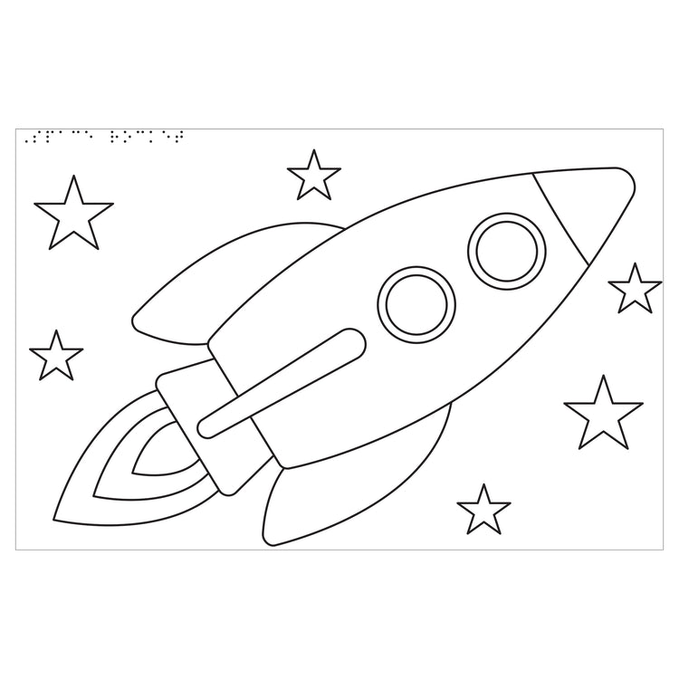 Tactile colouring pack – space